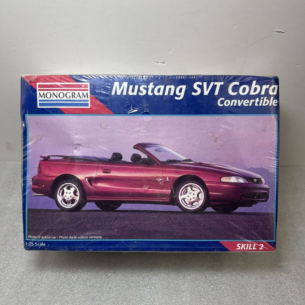 Monogram 1/25 1996 96 Ford Mustang SVT Cobra Sn95 Convertible Model Kit SEALED